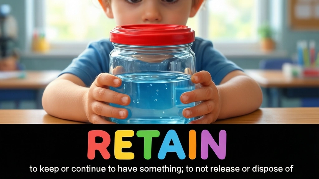 English Illustration for retain